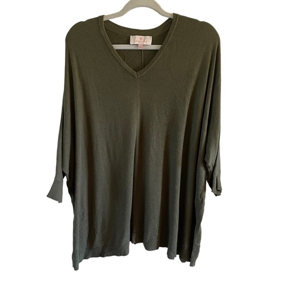Laurie Felt Easy Pullover Sweater Size M/L Deep Olive N-neck NWOT - Picture 3 of 9